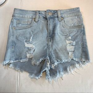 Sz. 1 SWS high rise NWT distressed light wash denim shorts